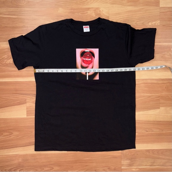 SUPREME Limited Edition Black Lollipop Short Sleeve Tee Shirt Size Medium/Large - Picture 4 of 15